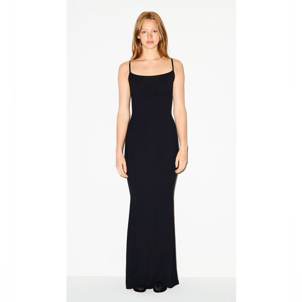 NWT: SKIMS Soft Lounge Long Slip Dress “Onyx”